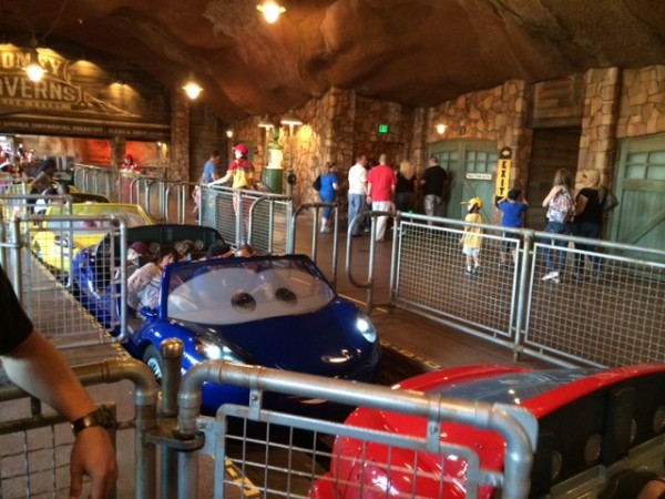 Boarding our Radiator Springs Racer!