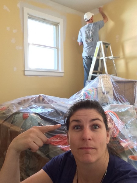 He's yelling at me from that ladder. Paint Jerk.