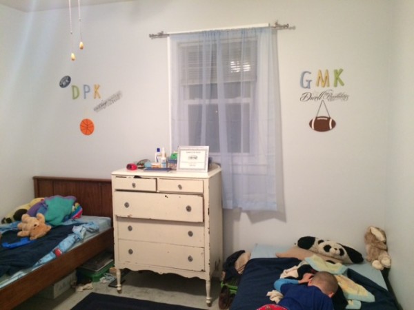 The finished product. Mess and all! (That dresser is next. Which MARQUEE color should I choose?)