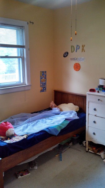 What you can't tell from this picture is how old and dry that yellow is. This was a job for serious paint.